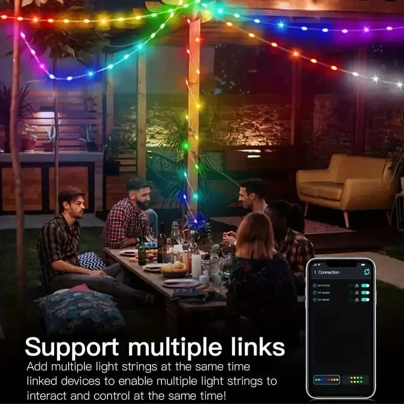 Smart RGB LED lyskæder med Bluetooth app-styring