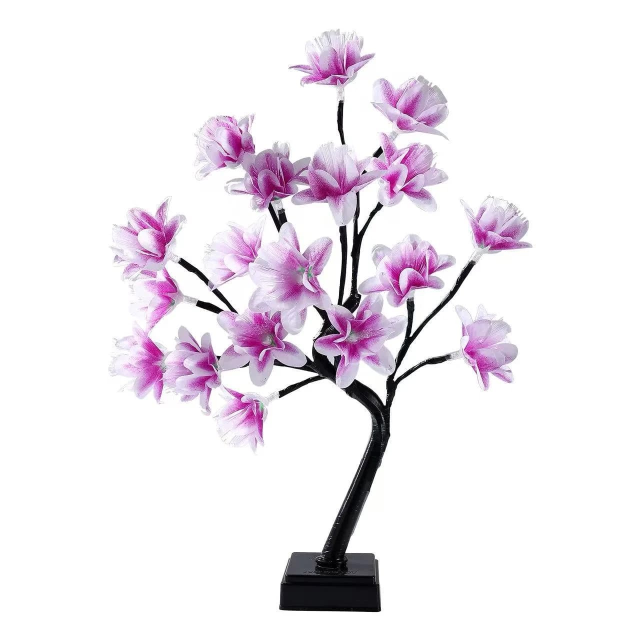 USB LED Natlampe i Form af Liljeblomst, Varm Hvid