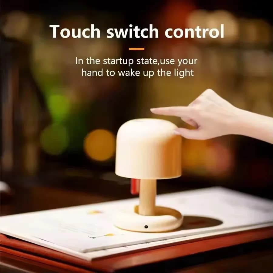 USB-genopladelig svampe LED natlampe, sunset-tilstand