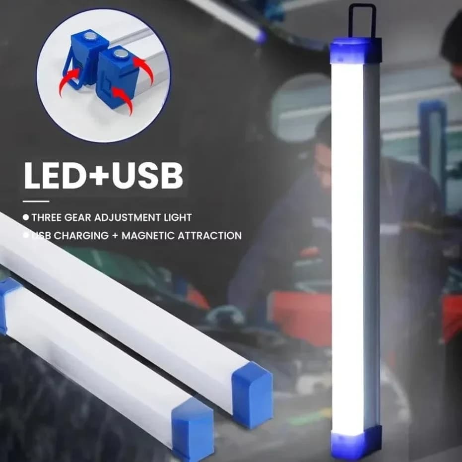 Genopladelig USB LED rørlys med krog