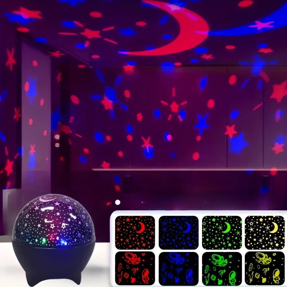 RGB Stjernehimmel Projektionslampe, USB-strøm