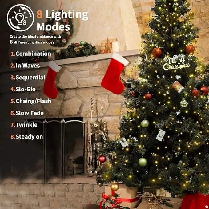 LED ring til juletræstop, 1,5m-3m