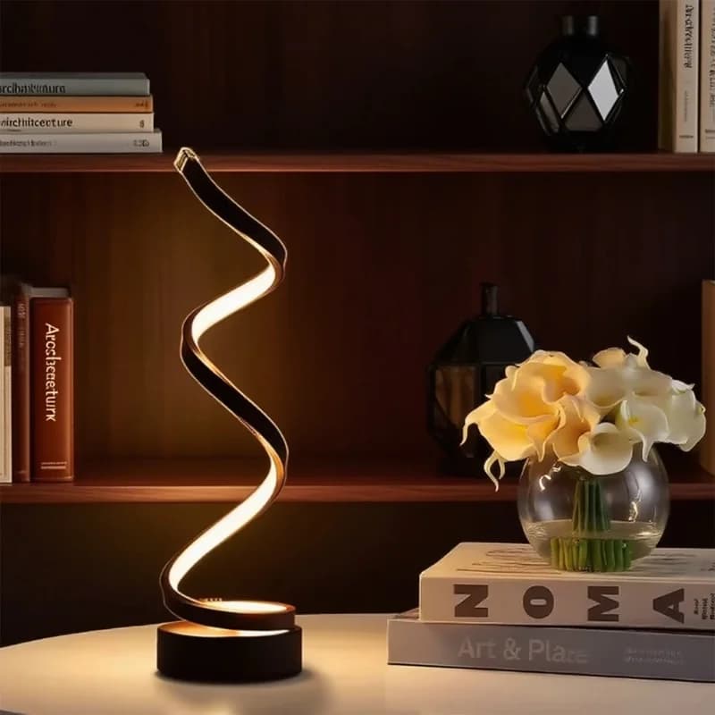 Spiral LED-bordlampe, 3 farvetemperaturer