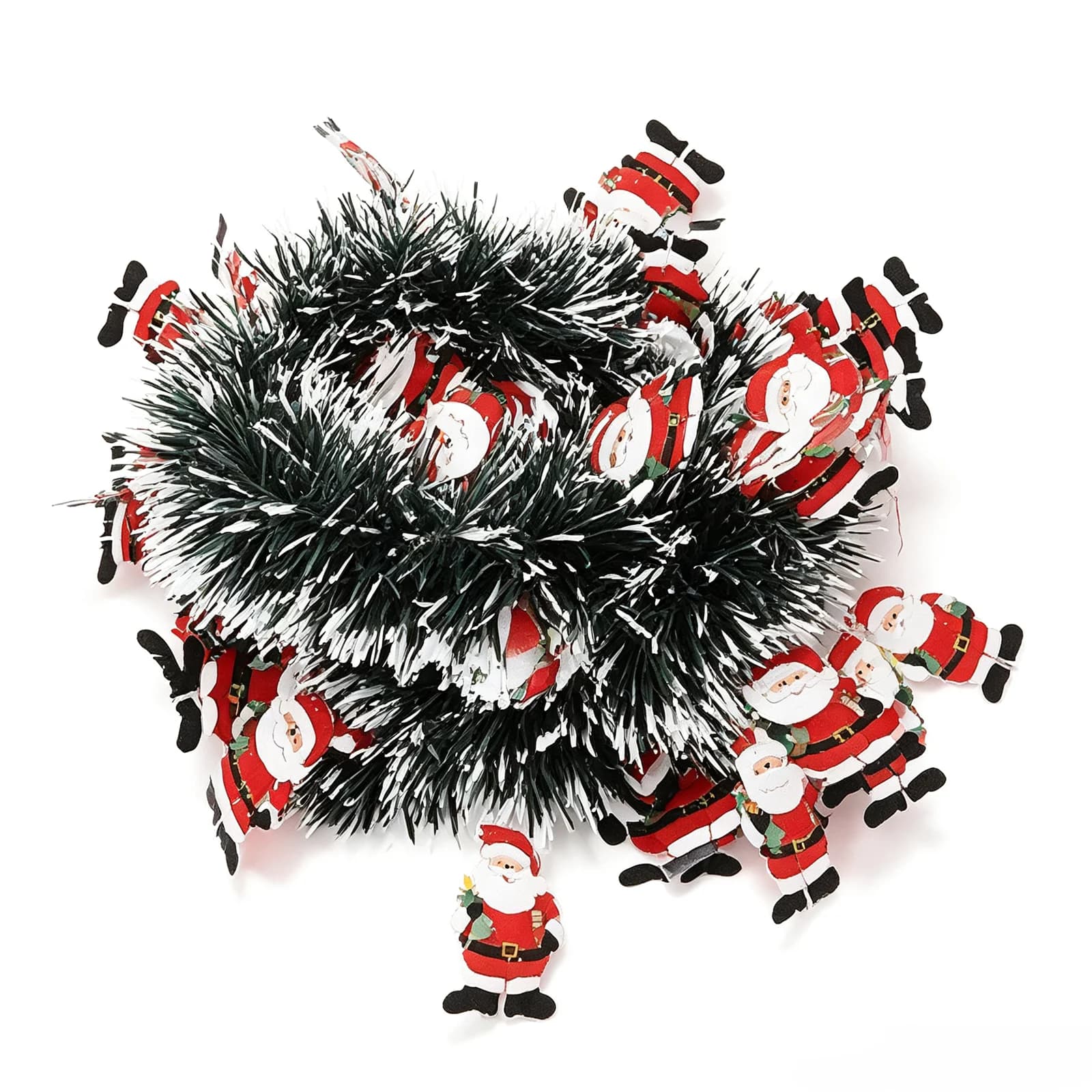 LED-tinselgarland med julemand