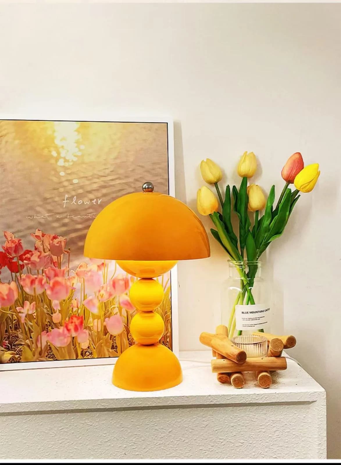 Nordisk stil svampedesign bordlampe