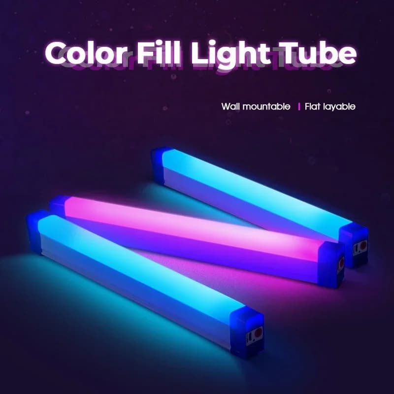 RGB USB tubelysstav, 17cm/32cm håndholdt fyldlys