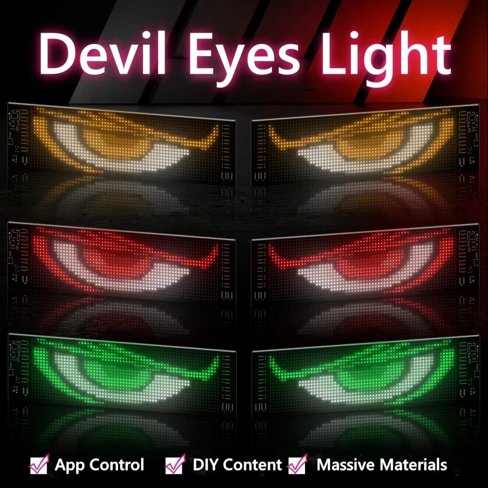2 stk fleksibelt LED-displaypanel til bilforrude