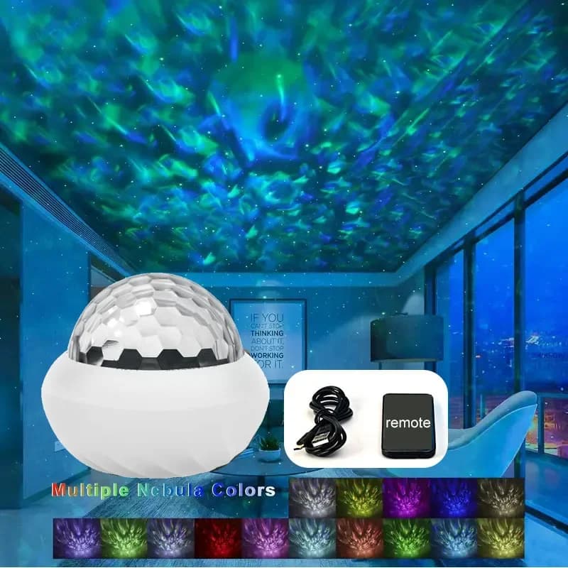 USB drevet multicolor aurora projektør natlampe
