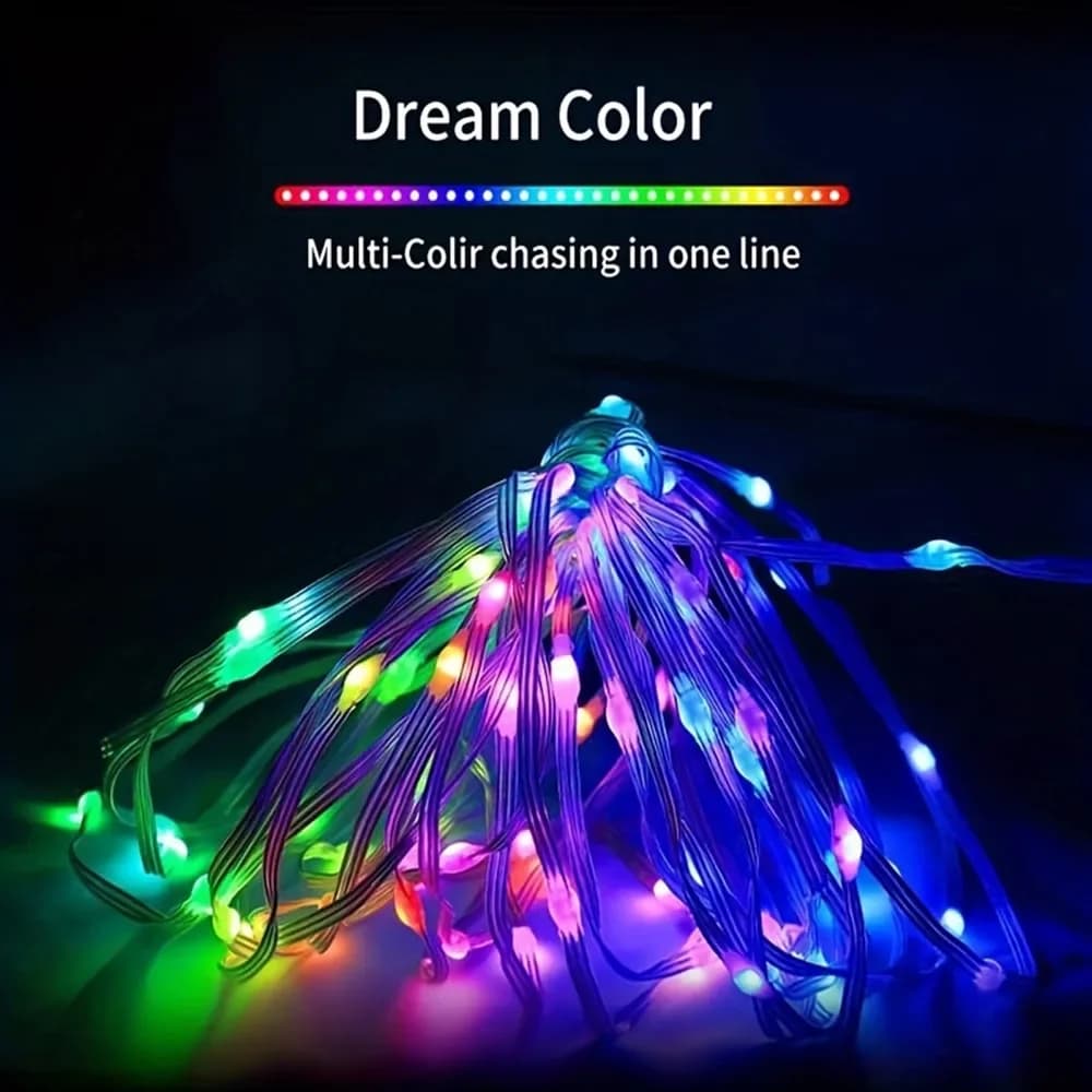Smart RGB LED lyskæder med Bluetooth app-styring