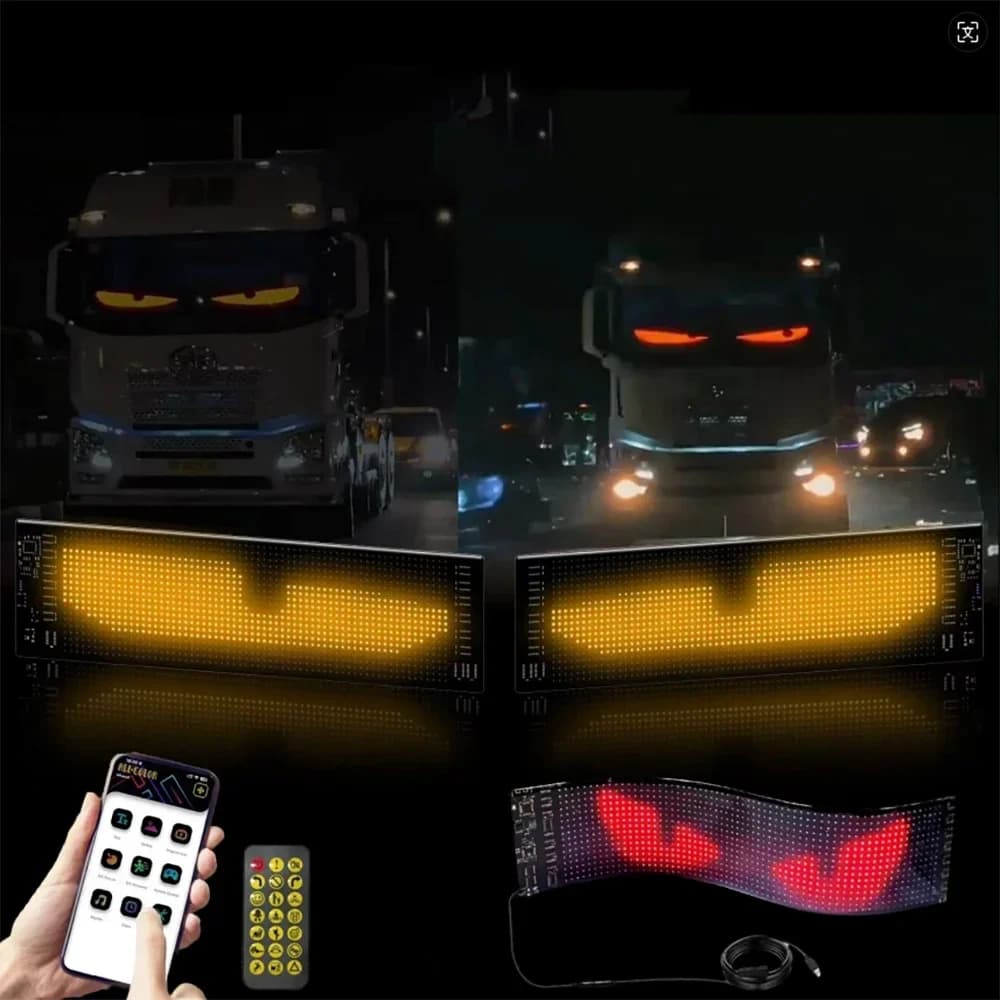 LED Matrix Pixel Panel, Programmerbar Skilt med Bluetooth App-styring
