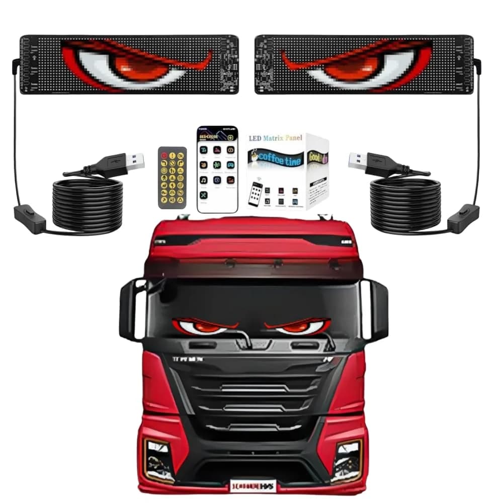 2 stk fleksibelt LED-displaypanel til bilforrude