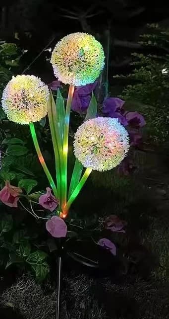 Solcelle dandelion pindehavebelysning